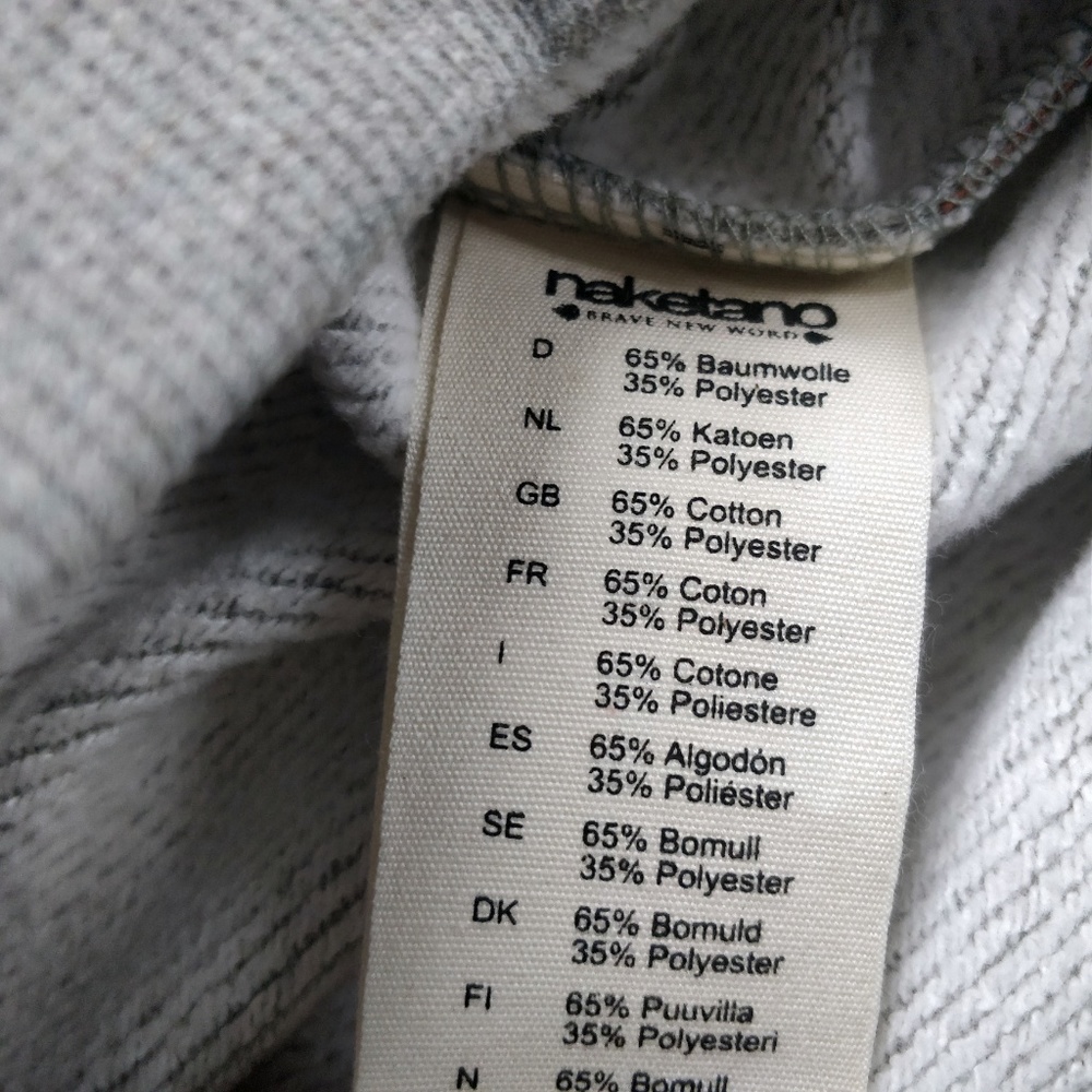 NWT NAKETANO Grey Green High Collar Anchor Hoodie - Picture 5 of 8